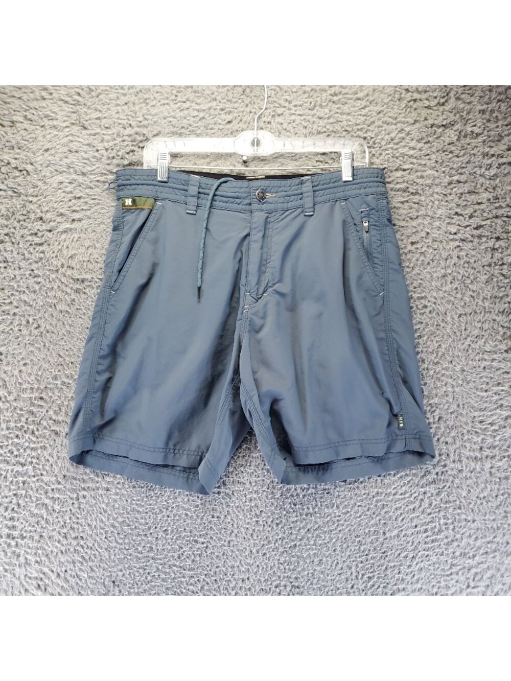 Howler Bros Shorts Mens Size 32 Blue Ripstop Fabric Drawstring